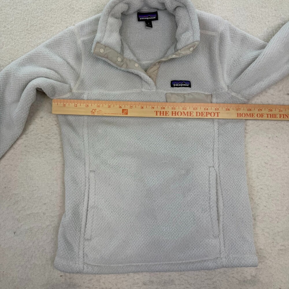 Patagonia Women's Snap-T Re-Tool 1/4 Zip Pullover Fleece Cream Ivory Size Small - Picture 6 of 6